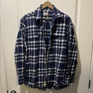 Men's Blue Plaid flannel jacket